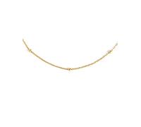 SINGULARU - Collar Dots. Cadena en Plata de Ley 925 con Baño de Oro 18Kt y esferas. Ajustable hasta 55 cm. Joyas para Mujer