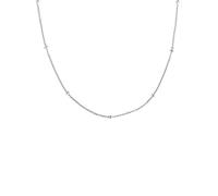 SINGULARU - Collar Dots. Cadena en Plata de Ley 925 con Baño de Rodio y esferas. Cadena de Ajustable hasta 55 cm. Joyas para Mujer