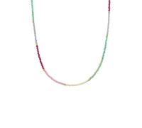 SINGULARU - Collar Dye Dots Pastel. Acero con Baño en Oro de 18 Kt y Cristal. Joyas Para Mujer.