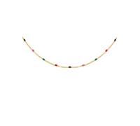 SINGULARU - Collar Fine Enamel Miel Latón con Baño en Oro de 18 Kt y Enamel. Joyas Para Mujer.