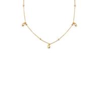 SINGULARU - Collar Gotas y Dots. Latón con Baño en Oro de 18 Kt. Joyas Para Mujer.