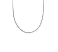 SINGULARU - Collar Lisse S. Ligero en Acero inoxidable. Cadena Plana de Talla Única 40 cm con Alargador de 5 cm. Joyas para Mujer