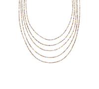 SINGULARU - Collar Long Crystals Cleopatra. Acero con Baño en Oro de 18 Kt y Cristal. Joyas Para Mujer.