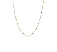 SINGULARU - Collar Long Dots L Colors Enamel. Acero con Baño en Oro de 18 Kt y Enamel. Joyas Para Mujer.