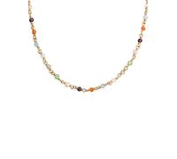 SINGULARU - Collar Mini Crystals Colors. Collares en Plata de Ley con Acabado en Baño Oro de 18Kt y Cristales de Colores. Joyas para Mujer