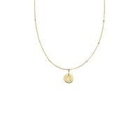 SINGULARU - Collar Mini Medallion - Colgante con Medallón en Plata de Ley 925 con Acabado Baño de Oro de 18 Kt. - Cadena de Talla Unica - Joyas para Mujer - Letra K
