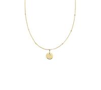 SINGULARU - Collar Mini Medallion - Colgante con Medallón en Plata de Ley 925 con Acabado Baño de Oro de 18 Kt. - Cadena de Talla Unica - Joyas para Mujer - Letra P