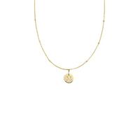 SINGULARU - Collar Mini Medallion - Colgante con Medallón en Plata de Ley 925 con Acabado Baño de Oro de 18 Kt. - Cadena de Talla Unica - Joyas para Mujer - Letra M