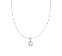 SINGULARU - Collar Mini Medallion Plata. Colgante con Medallón en Plata de Ley 925 con Acabado Baño de Rodio. Cadena de Talla Unica. Joyas para Mujer. Letra H