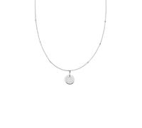 SINGULARU - Collar Mini Medallion Plata. Colgante con Medallón en Plata de Ley 925 con Acabado Baño de Rodio. Cadena de Talla Unica. Joyas para Mujer. Letra P