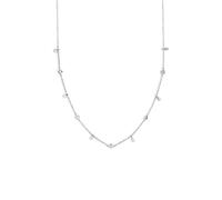 SINGULARU - Collar Mini Spark Drop Plata. Colgante en Plata de Ley 925 con Acabado Baño de Rodio. Cadena de Talla Unica. Joyas para Mujer