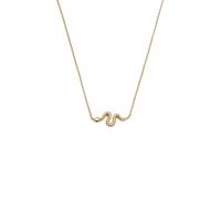 SINGULARU - Collar Serpiente. Latón con Baño en Oro de 18 Kt. Joyas Para Mujer.