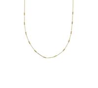 SINGULARU - Collar Triple Dots. Cadena con Esferas en Plata de Ley 925 con Acabado en Baño de Oro de 18 Kt. Largo de 35 cm. Joyas para Mujer