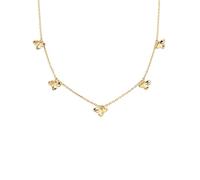 SINGULARU - Collar Zinnia - Collares con Flores en Latón con Acabado en Baño Oro de 18Kt - Largo de Cadena 35 cm + 5 cm de Alargador - Joyas Para Mujer