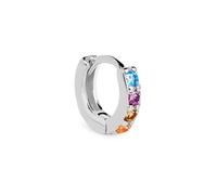 SINGULARU - Pendiente Suelto Aro Cleo S Colors Plata. Plata de Ley 925 con Acabado Baño de Rodio. Cierre Congo. Joyas para Mujer