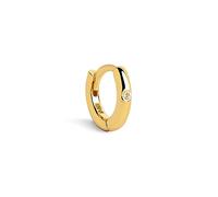 SINGULARU - Pendiente Suelto Aro Klein Spark M. Plata de Ley 925 con acabado de Baño en Oro de 18 Kt y Circonita. Aro con Cierre congo/click.. Joyas para Mujer
