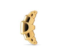 SINGULARU - Pendiente Suelto Croissant. Latón con Acabado Baño de Oro de 18 Kt y Cierre Silicona. Joyas para Mujer