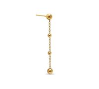 SINGULARU - Pendiente Suelto Drop Bomb. Acero con Baño en Oro de 18 Kt. Joyas Para Mujer.
