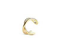SINGULARU - Pendiente Suelto Ear Cuff Cross - Pendiente en Plata de Ley 925 con Acabado Baño de Oro de 18 Kt. o Rodio - Ear Cuff Ajustable - Joyas para Mujer
