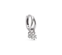SINGULARU - Pendiente Suelto Luzia. Plata de Ley con Baño en Rodio y Circonitas. Joyas Para Mujer.