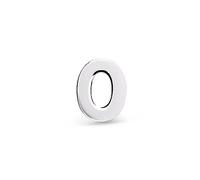 SINGULARU - Pendiente Suelto Number. 0. Plata de Ley 925 con acabado de Baño en Rodio. Cierre Tuerca a presión.. Joyas para Mujer
