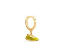 SINGULARU - Pendiente Suelto Running. Latón con Acabado de Baño Oro 18 Kt. Motivo Esmalte y Cierre Congo/click. Joyas para Mujer