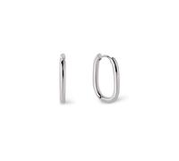 SINGULARU - Pendientes Aro Bossa. Acero y con Forma Ovalada. Pendientes Minimalistas con Cierre Congo/Click. Joyas para Mujer