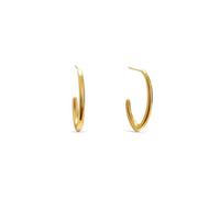 SINGULARU - Pendientes Aro Gia. Acero con Baño en Oro de 18 Kt. Joyas Para Mujer.