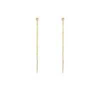 SINGULARU - Pendientes Falling Spark. Plata de Ley Acabado en Baño en Oro de 18 Kt. Cierre Sin Tuerca. Joyas para Mujer