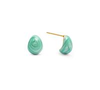 SINGULARU - Pendientes Gota Enamel Alea. Acero con Baño en Oro de 18 Kt y Enamel. Joyas Para Mujer.