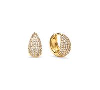 SINGULARU - Pendientes Gota Scarlett. Latón con Baño en Oro de 18 Kt y Circonita. Joyas Para Mujer.