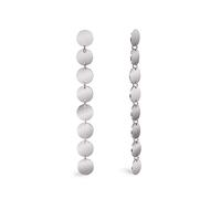 SINGULARU - Pendientes Mirror 8 Suns. Largos de Acero Inoxidable. Cierre Tuerca a Presión. Joyas para Mujer