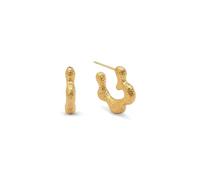 SINGULARU - Pendientes Organic Flower. Acero con Baño en Oro de 18 Kt. Joyas Para Mujer.