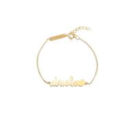 SINGULARU - Pulsera Abuela Heart. Plata de Ley 925 con Acabado Baño de Oro de 18 Kt y Palabra Abuela. Joyas para Mujer