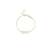 SINGULARU - Pulsera Infinito. Plata de Ley 925 con Acabado Baño de Oro de 18 Kt. Talla Unica. Largo de cadena 17.5 cm. Joyas para Mujer