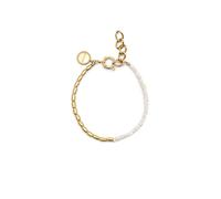 SINGULARU - Pulsera New Pearl. Acero con Baño en Oro de 18 Kt y Perla Cultivada. Joyas Para Mujer.