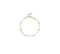 SINGULARU - Pulsera Triple Dots Plata. Plata de Ley con Acabado en Baño en Oro de 18Kt. Talla Unica. Largo de cadena 19 cm. Joyas para Mujer