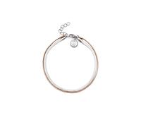 SINGULARU - Tobillera Doble Lisse Tail. Acero. Joyas Para Mujer.