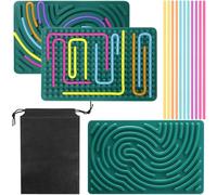 sinirttou Tablero de Actividad Sensorial,Tablero Sensorial de Actividades de Doble Cara,Alivia el Estrés,con 11 Accesorios para Tdah y Autismo niños a Partir de 3 años y Adultos