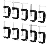 SINJEUN 10 abrazaderas G de 50 mm, terminales de tornillo de metal negro, C abrazaderas de mesa para carpintería