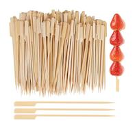 SINJEUN 1000 pinchos de bambú de 20 cm, palillos de madera para barbacoa, palillos de cóctel, palitos de madera para parrilla, kebab de frutas, cócteles, bufé