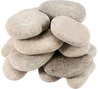 SINJEUN 16 rocas de pintura de 3 a 4 pulgadas, piedras de manualidades para pintura de rocas, rocas de río a granel para pintar manualidades, decoración, pintura suave, rocas de bondad, regalos de