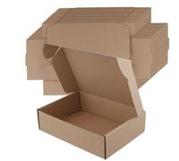 SINJEUN 30 cajas de cartón plegables de cartón para envío, 230 x 160 x 60 mm, color marrón