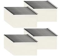 SINJEUN 40 lápices para Pintar, 12 x 21 cm, Color Beige con Cremallera Negra, Estuches para Pintar, Bolsas de Tela en Blanco para Viajes