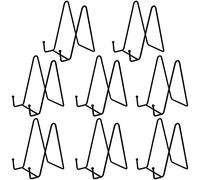 SINJEUN 6 soportes de exhibición de metal de 3 pulgadas, soporte de marco de fotos, soporte de placa de caballete de hierro dorado, soportes para marco de placa decorativa, plato, libro de fotos,