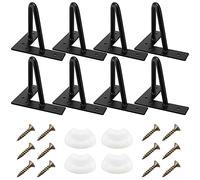 SINJEUN 8 PCS 10cm/4 Pulgadas Negro Gabinetes Horquilla Piernas, Muebles de mesa de horquilla Piernas, Metal Horquilla Piernas de mesa