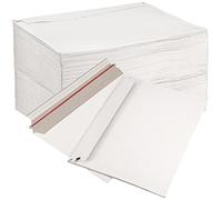 SINJEUN Paquete de 100 sobres de cartón blanco autosellantes A4 de 325 mm x 230 mm para archivos, fotos, imágenes, papeles
