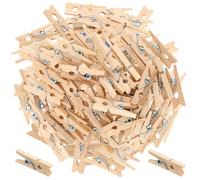 SINJEUN Paquete de 800 mini pinzas de madera, 2,5 cm de madera natural, pequeñas pinzas de fotos para sostener papel fotográfico, clavijas pequeñas, pared de fotografía decorativa, pequeñas clavijas