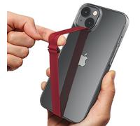 Sinjimoru Banda de Agarre para teléfono móvil Soporte para teléfono Celular de Silicona Sinjimoru para Dedos con Clip, Sinji Loop Clip 230 Vino Rojo