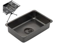 Sink al aire libre de acero inoxidable portátil para camping, cuenco de lavado multipropósito para taza, tubo de Dishpan Basin With Drain Plug for Outdoor Camping, Picnic, RV, BBQ